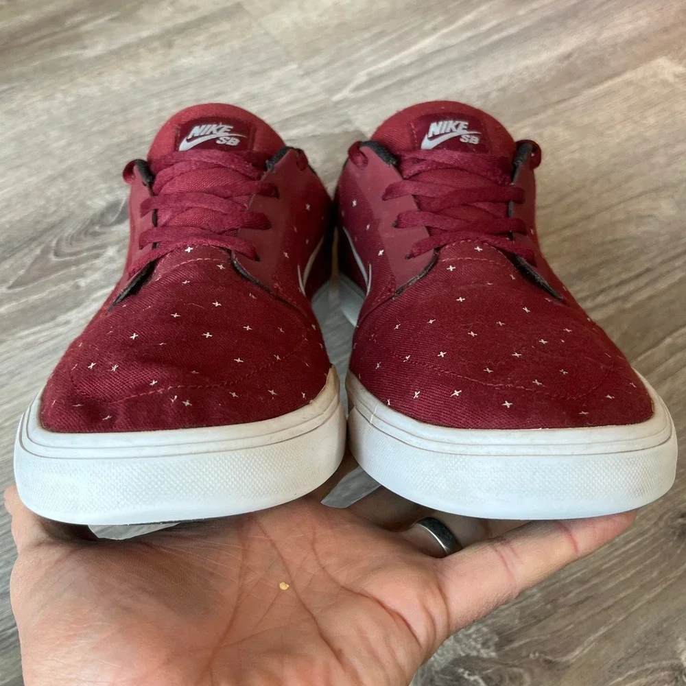 Nike SB Portmore Canvas Premium Sneakers Team Red White‎ Mens 13 UK 12 EU 47.5